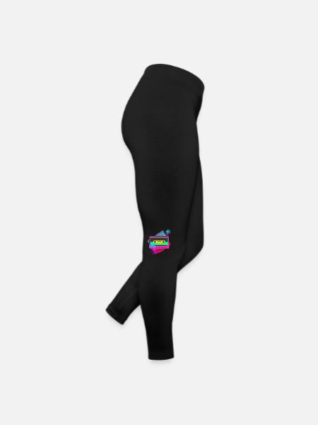 80s party - Women’s Jersey Leggings - black - Right