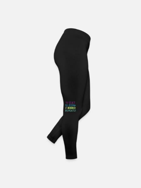 Eat Sleep Dog Trainer Repeat Funny Dog Trainer - Women’s Jersey Leggings - black - Right