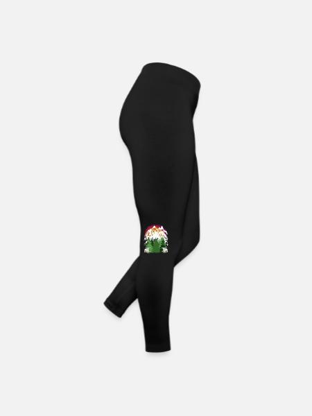 Moutons Chèvres Alpage Montagnes Alpes Vacances Tannen Alm - Legging en jersey Femme - noir - Droite