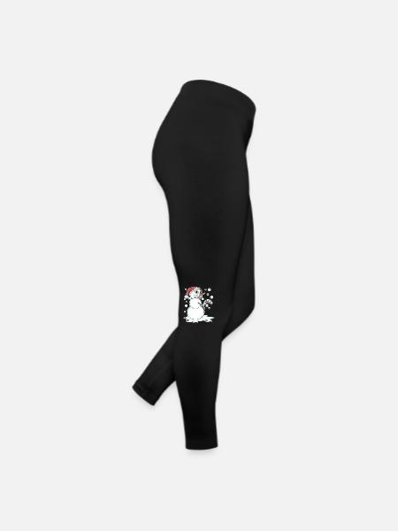 Bonhomme de neige drôle - Legging en jersey Femme - noir - Droite