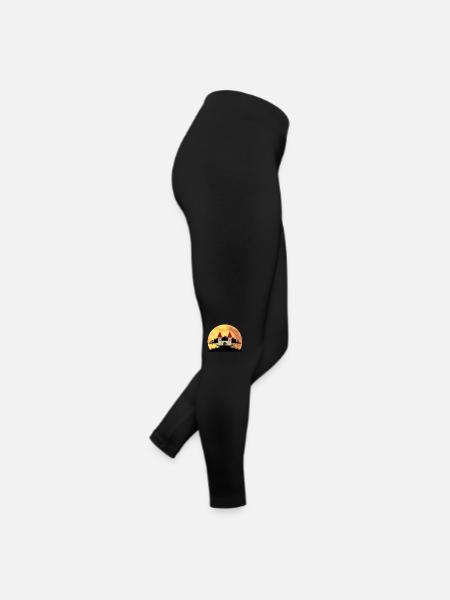 Middle ages castle fortress nature fantasy - Women’s Jersey Leggings - black - Right