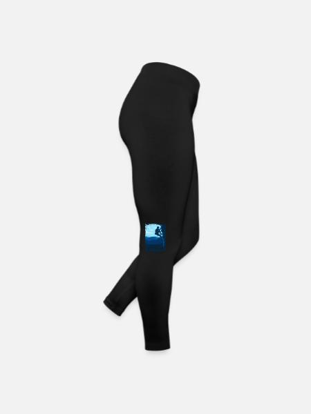 Klettern offizielles Klettershirt Berg Kletterer - Frauen Jersey Leggings - Schwarz - Rechts