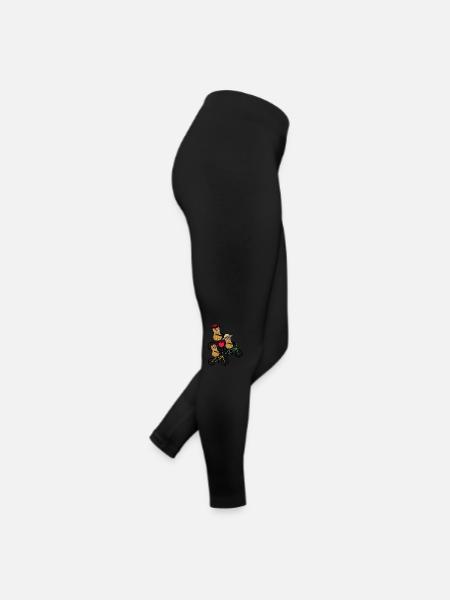 Sortie en famille Enfants Cacahuète Faire du vélo - Legging en jersey Femme - noir - Droite