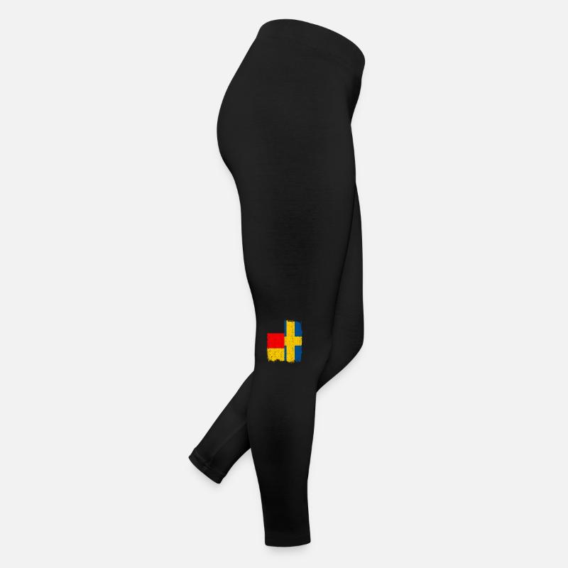 Deutsch Schwedisch Fahne Frauen Jersey Leggings