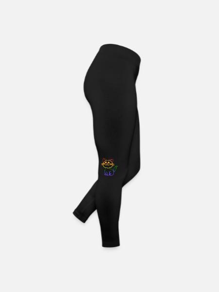 Chat LGBT Gay Pride gay tolérance Anders - Legging en jersey Femme - noir - Droite