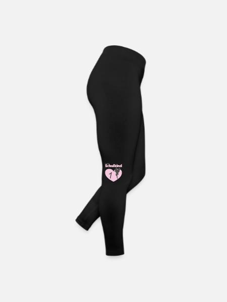 Endlich Schulkind, Fee, erste Klasse einschulung - Frauen Jersey Leggings - Schwarz - Rechts