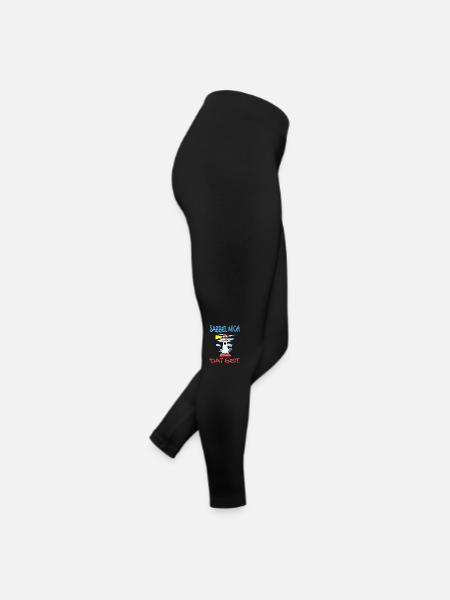 Leuchtturm - Sabbel Nich Dat Geit - Plattdeutsch - Frauen Jersey Leggings - Schwarz - Rechts
