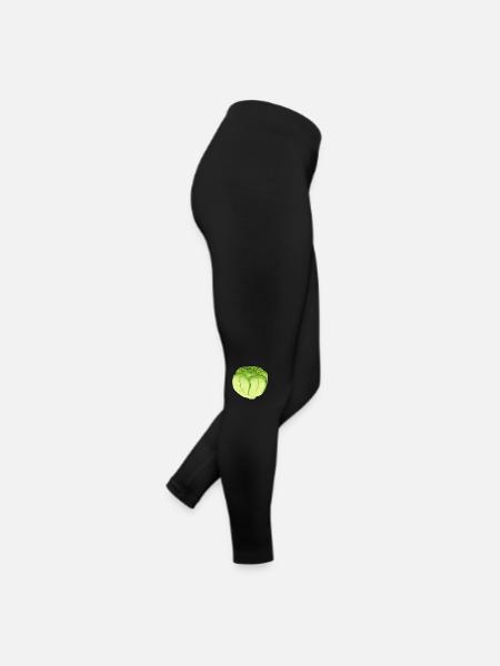 Eisbergsalat Salat Kohl Kohlkopf Gemüse Küche - Frauen Jersey Leggings - Schwarz - Rechts
