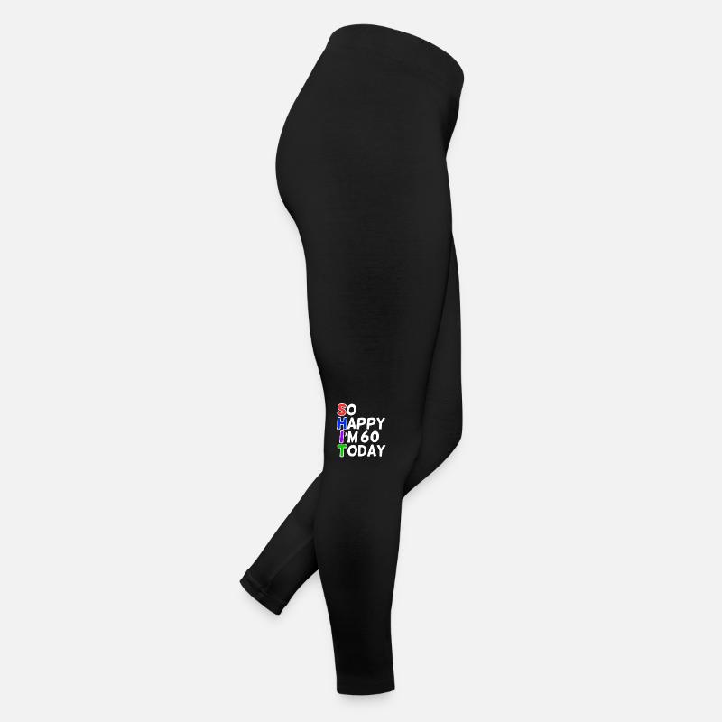 sehr glücklich 60 Jahre alt Frauen Jersey Leggings