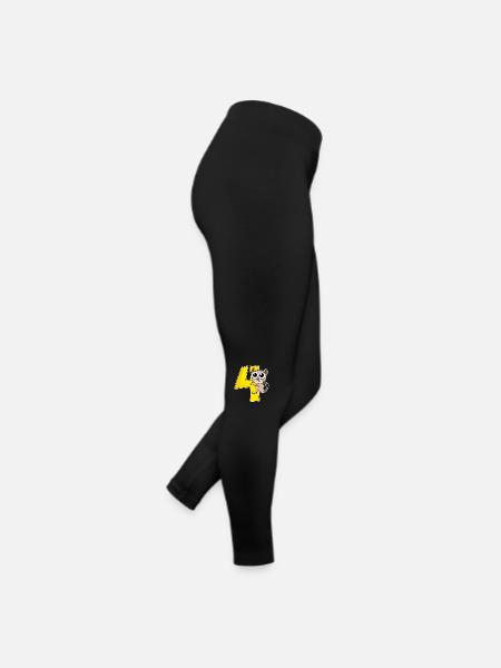 4 Jahre - Tarsier Koboldmaki - 4. Geburtstag - Frauen Jersey Leggings - Schwarz - Rechts