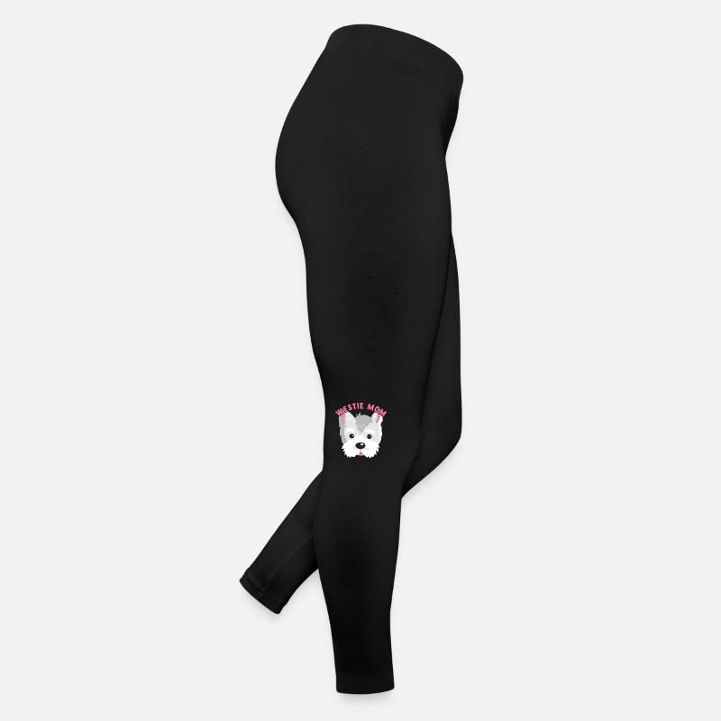Westie Mom West Highland Terrier Gift Women’s Jersey Leggings