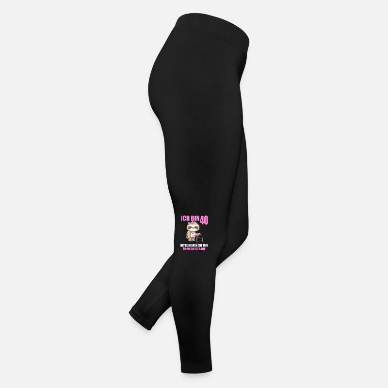 40 please help me across road 40th birthday Women’s Jersey Leggings
