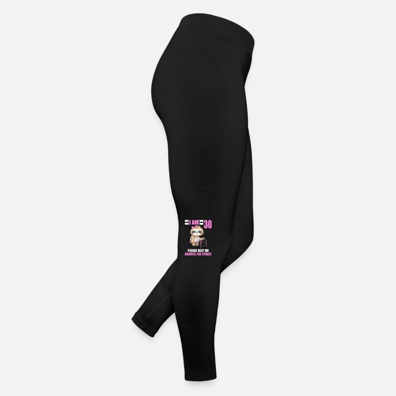 30 bitte helfen Sie mir über Straße 30. Geburtstag Frauen Jersey Leggings