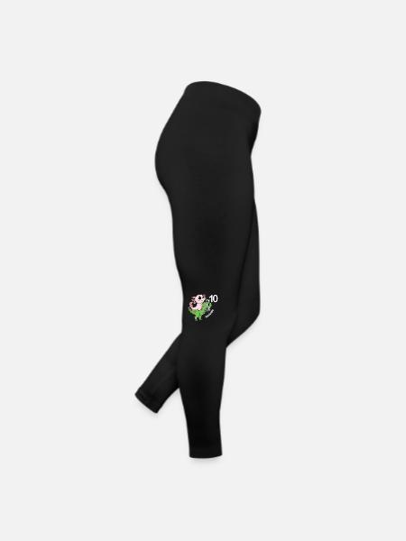 10. Geburtstag Motiv - 10 Jahre Geschenk - Frauen Jersey Leggings - Schwarz - Rechts
