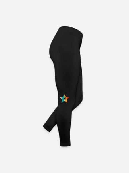 Amoureux des chiens caniche Idée cadeau vintage rétro - Legging en jersey Femme - noir - Droite