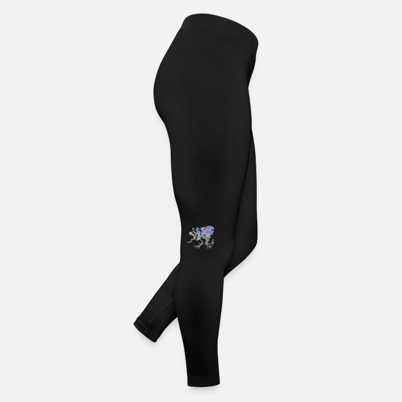 Squelette de grenouille avec champignons Legging en jersey Femme