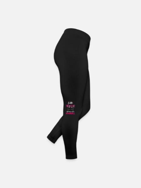 Echte Mädchen spielen Handball - Frauen Jersey Leggings - Schwarz - Rechts