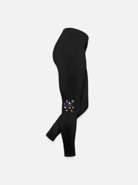 Süße Tiere in Priwall - Frauen Jersey Leggings - Schwarz - Rechts