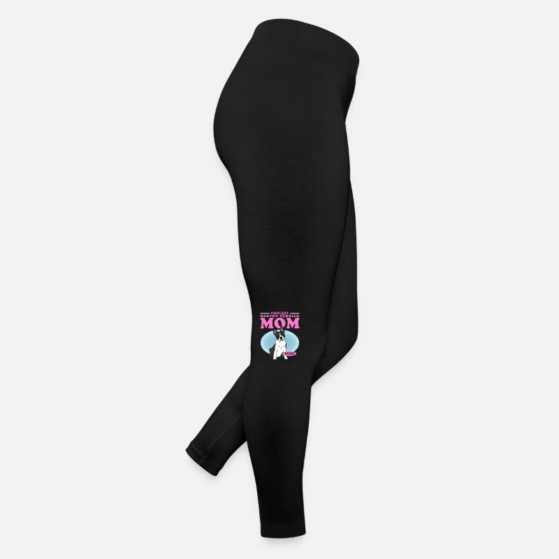 Cadeau de propriétaire de chien Boston Terrier maman chiens Legging en jersey Femme