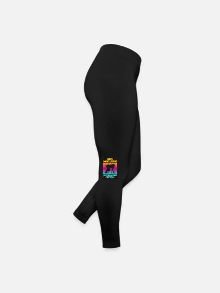 Wasn't Listening was thinking about Football - Frauen Jersey Leggings - Schwarz - Rechts