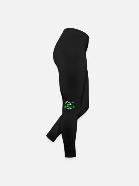 Hang on. Let me overdrink this. - Frauen Jersey Leggings - Schwarz - Rechts