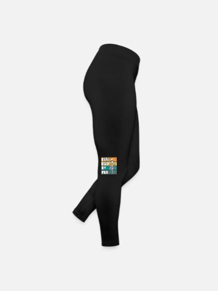 Disc Golf Dad by Par Disc Golfen Papa - Frauen Jersey Leggings - Schwarz - Rechts