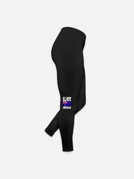 Australia Flag Saying - Women’s Jersey Leggings - black - Right