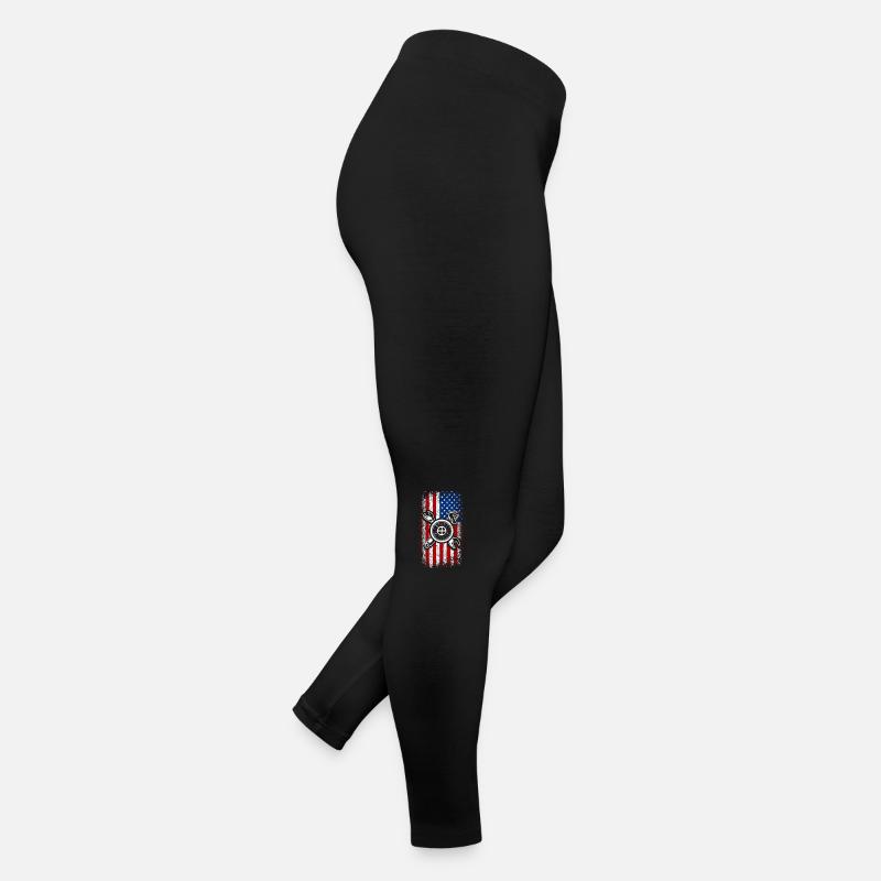 Usa drapeau américain vélo mecahnic Legging en jersey Femme