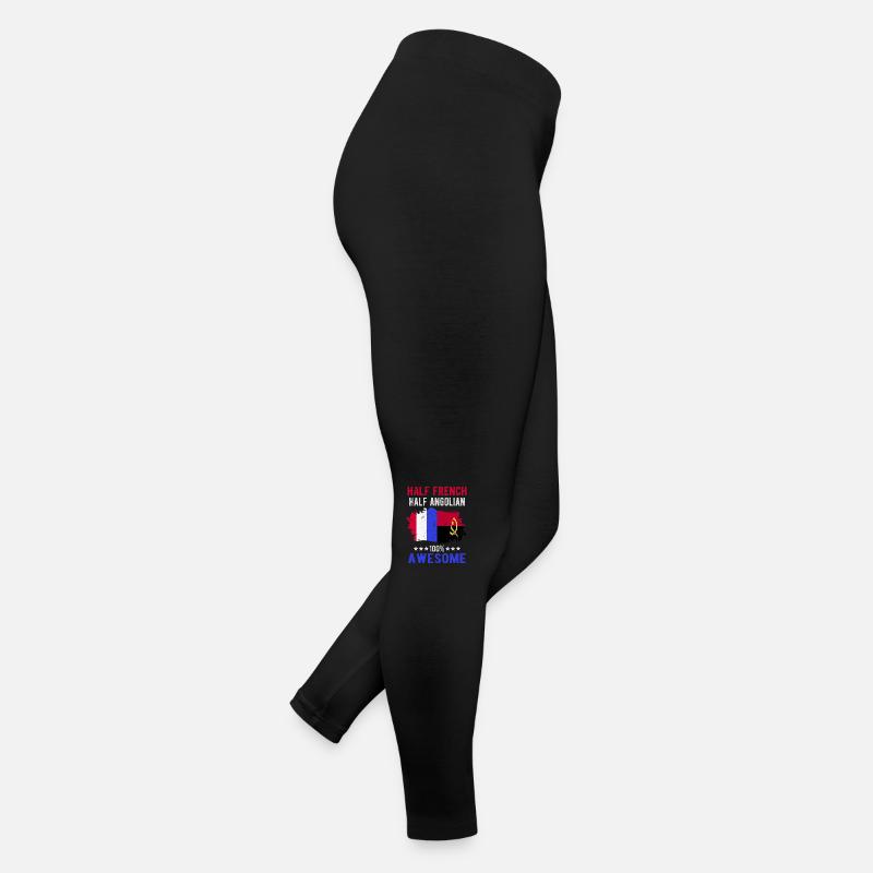 Halb Franzose Halb Angolier Frauen Jersey Leggings