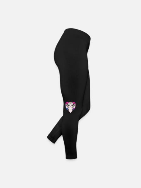 Cadeau de singe bisexuel - Legging en jersey Femme - noir - Droite