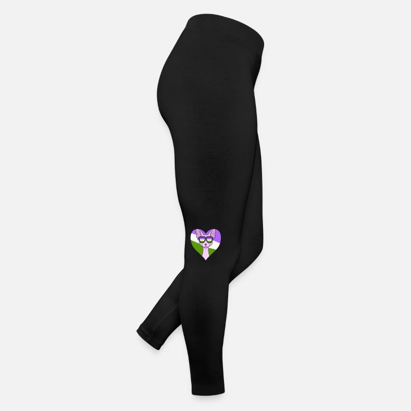 Genderqueer Lgbt Katze Sphynx Frauen Jersey Leggings
