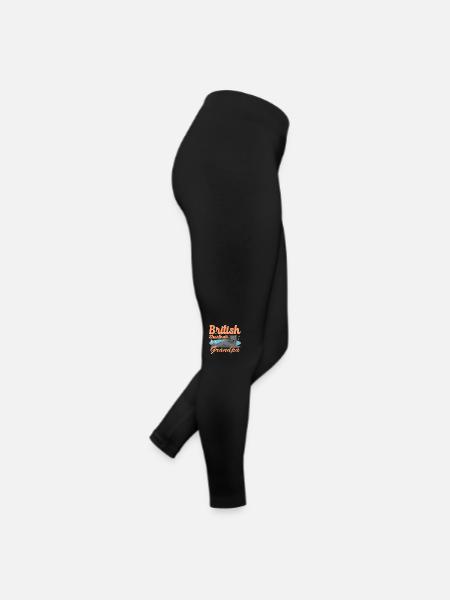 Britisch Kurzhaar Grandpa Katzenbesitzer Geschenk - Frauen Jersey Leggings - Schwarz - Rechts