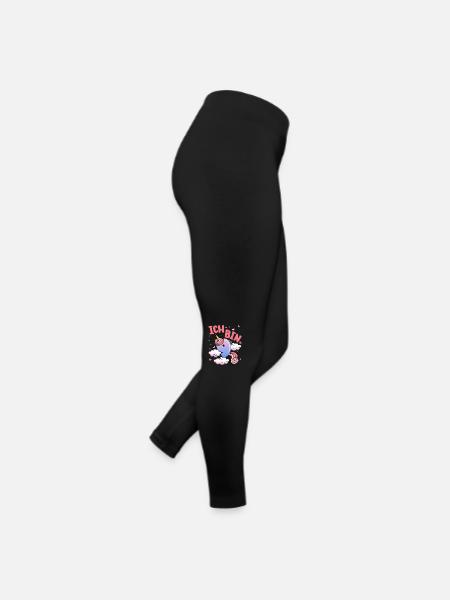 Ich Bin 9 Jahre Alt | Einhorn-thema | 9. - Frauen Jersey Leggings - Schwarz - Rechts