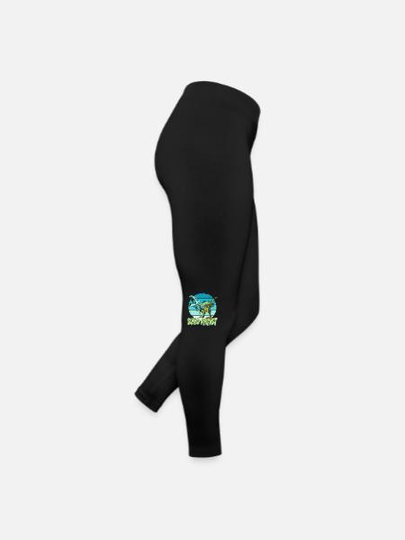 Dino Artist Dinosaurier Kunst Tyrannosaurus - Frauen Jersey Leggings - Schwarz - Rechts