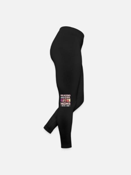 Maman mère lisant des livres - Legging en jersey Femme - noir - Droite