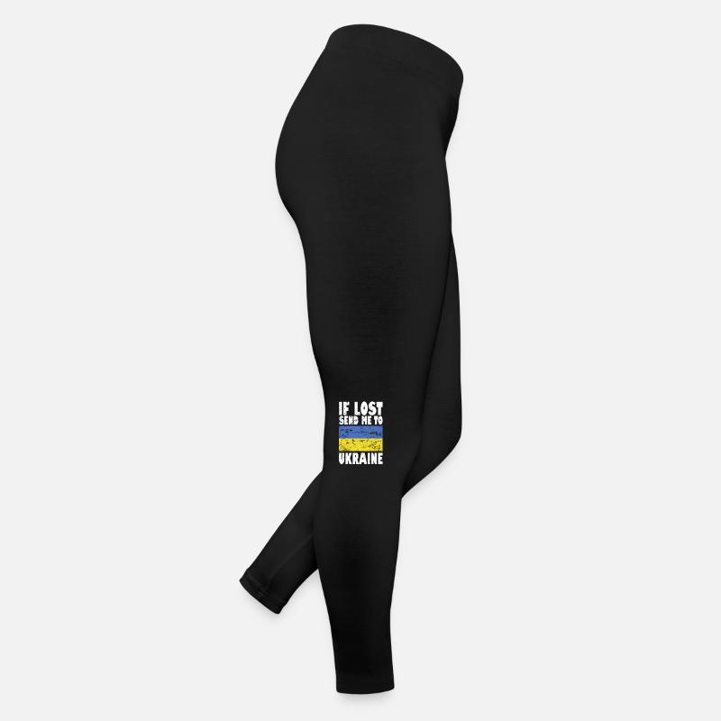 Slogan du drapeau de l’Ukraine Legging en jersey Femme
