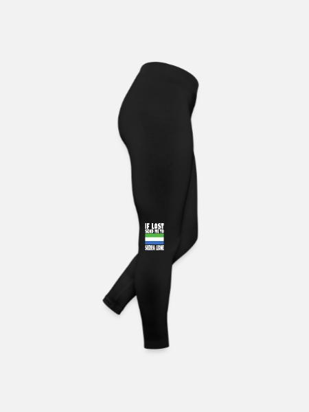 Sierra Leone Flag Saying - Women’s Jersey Leggings - black - Right