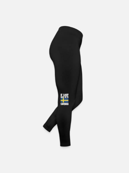 Drapeau de la Suède - Legging en jersey Femme - noir - Droite