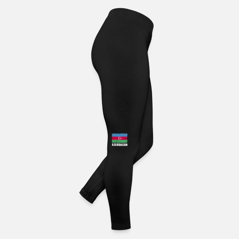 Drapeau de l’Azerbaïdjan Grunge Drapeau de l’Azerbaïdjan Legging en jersey Femme
