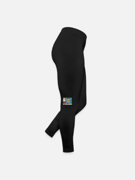 Sankt Pierre Und Miquelon Flagge - Frauen Jersey Leggings - Schwarz - Rechts