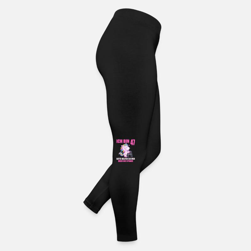 Ich bin 47 Bitte helfen Sie mir über Straße Frauen Jersey Leggings