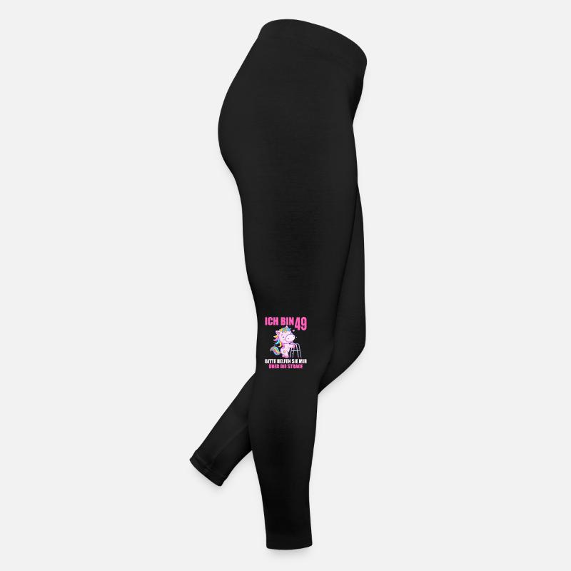 Ich bin 49 Bitte helfen Sie mir über Straße Frauen Jersey Leggings