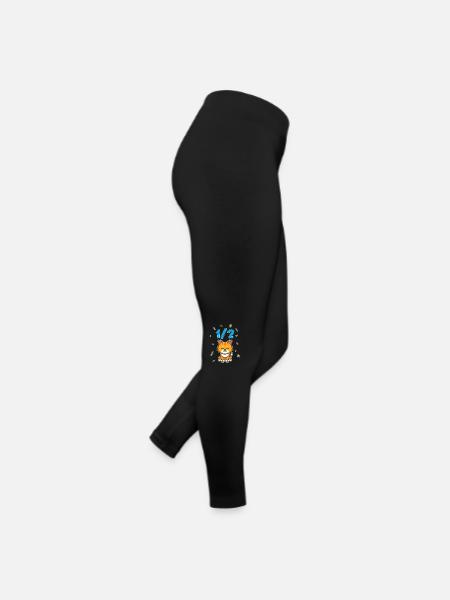 Half year 6 months birthday cat - Women’s Jersey Leggings - black - Right