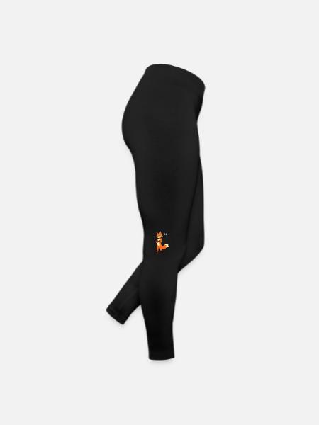 Fuchs Neinsager - Frauen Jersey Leggings - Schwarz - Rechts