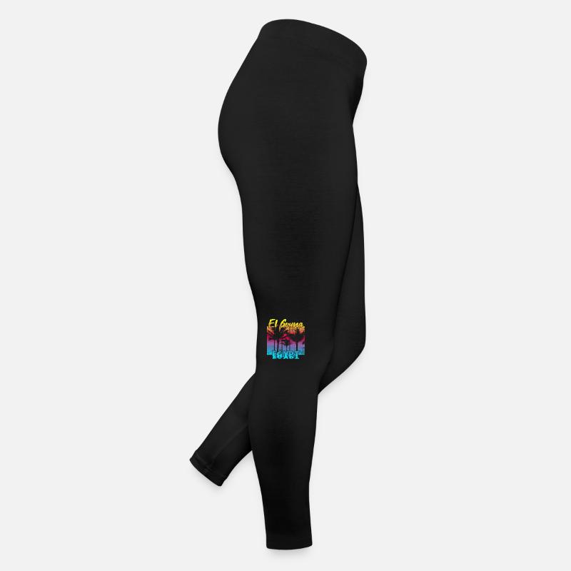 Vintage El Gouna Egypte Coucher de soleil Legging en jersey Femme