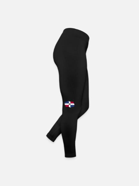 Dominican Republic Flag - Women’s Jersey Leggings - black - Right