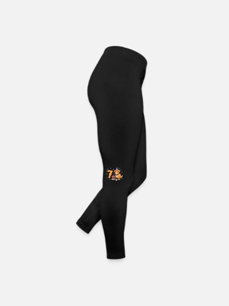 Avec chien - anniversaire des enfants 7 ans - Legging en jersey Femme - noir - Droite