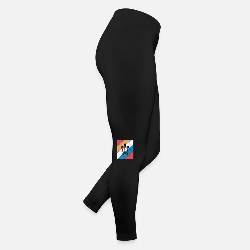 Tortue Rétro Animal Reptile de mer Idée cadeau Legging en jersey Femme