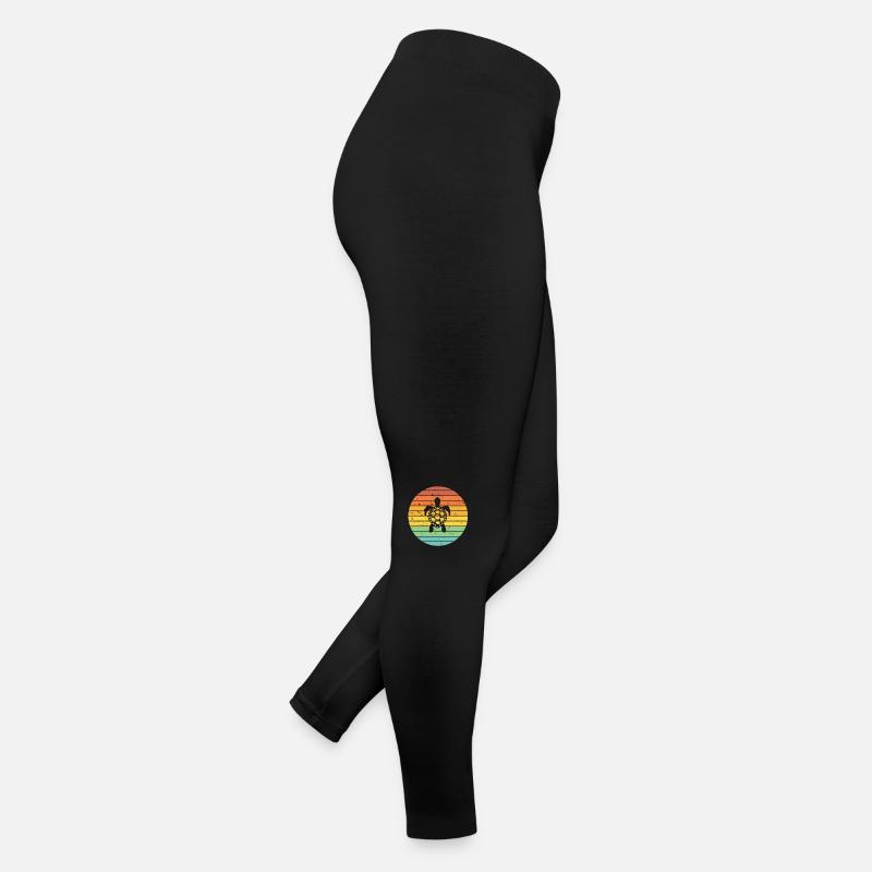 Tortue Rétro Animal Reptile de mer Idée cadeau Legging en jersey Femme
