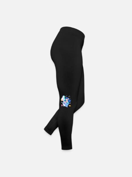 4th birthday | Mermaid Birthday | - Women’s Jersey Leggings - black - Right